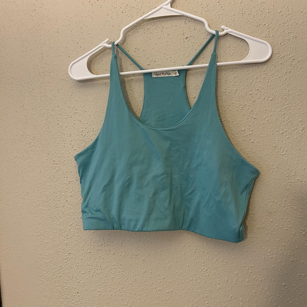 Heart Hips Aqua Sleeveless Top